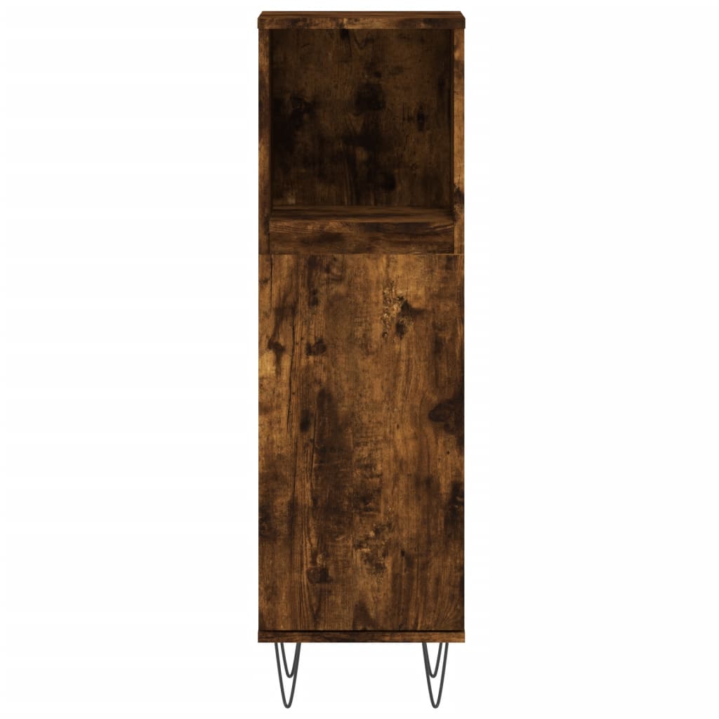 3-delige Badkamermeubelset bewerkt hout gerookt eikenkleurig is nu te koop bij PeponiXL, paradijselijk wonen!