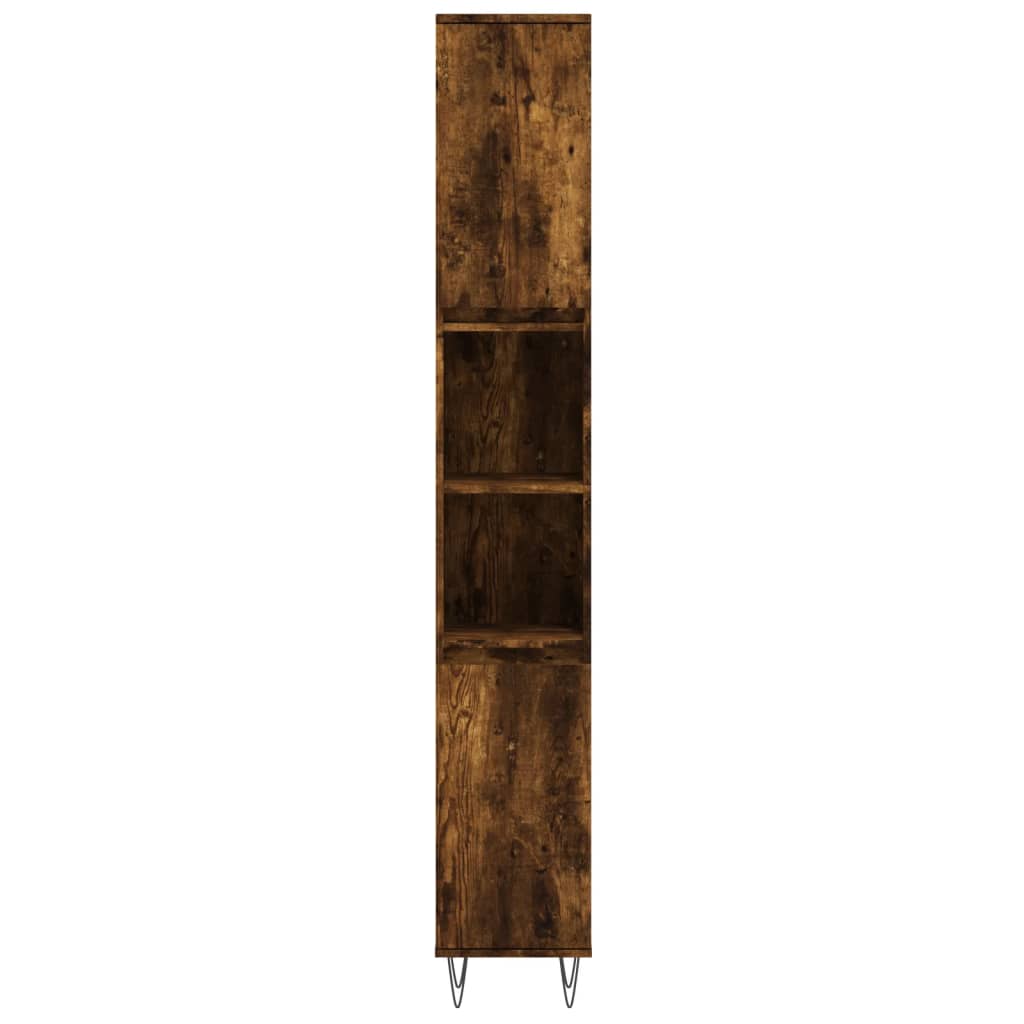 3-delige Badkamermeubelset bewerkt hout gerookt eikenkleurig is nu te koop bij PeponiXL, paradijselijk wonen!