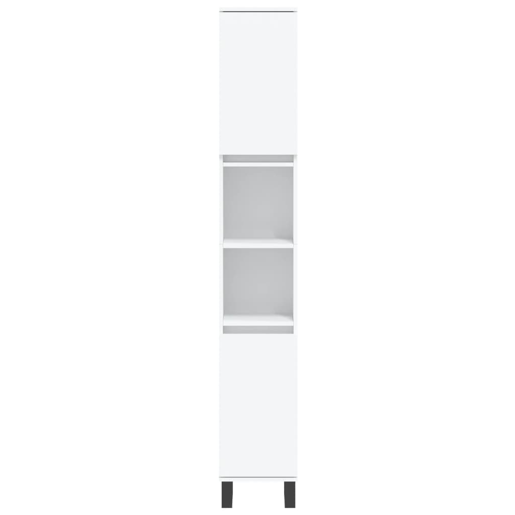 3-delige Badkamerkastenset bewerkt hout wit is nu te koop bij PeponiXL, paradijselijk wonen!