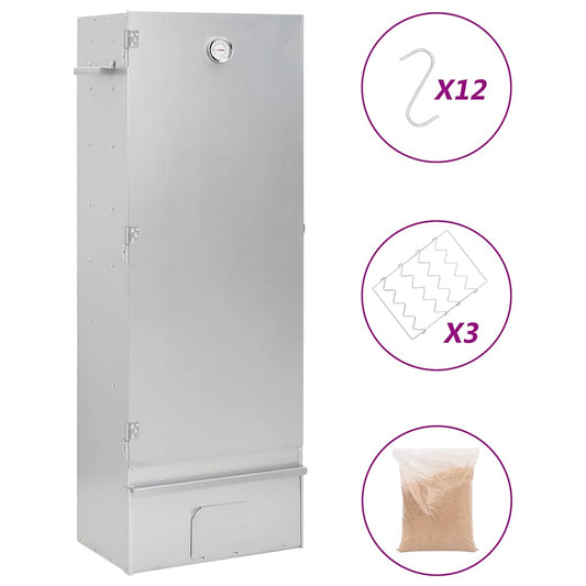 BBQ-rookoven met houtsnippers 44,5x29x110 cm staal is nu te koop bij PeponiXL, paradijselijk wonen!