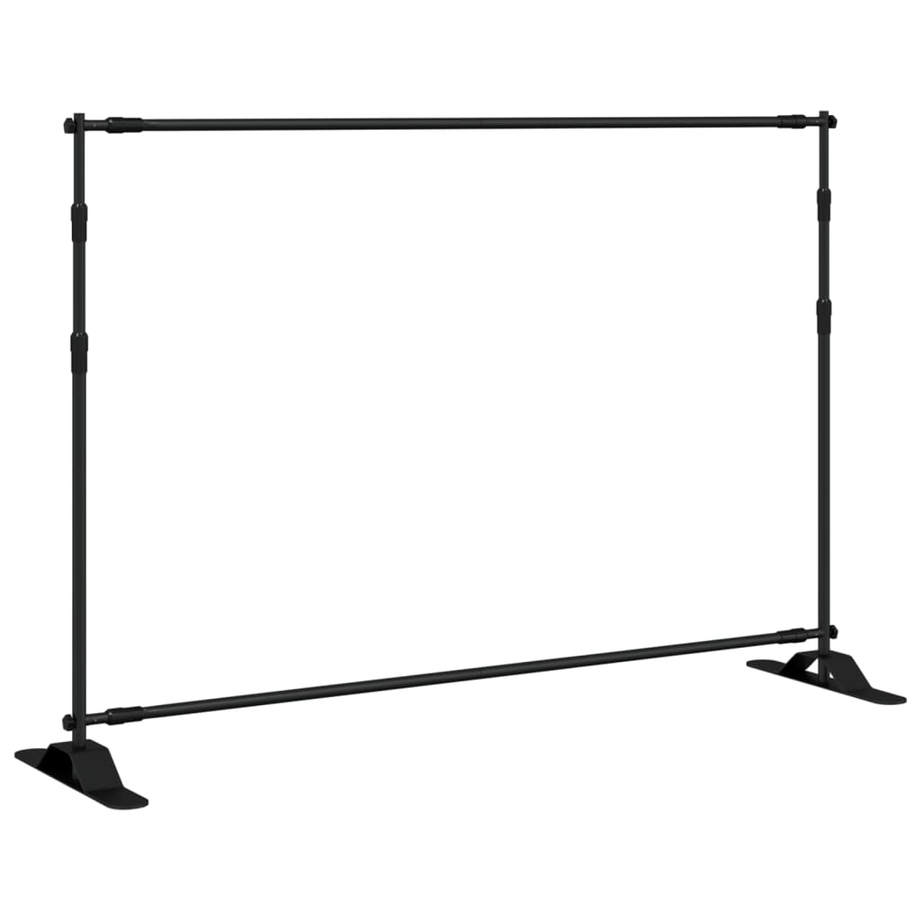 Achtergrondstandaard 305x243 cm staal zwart is nu te koop bij PeponiXL, paradijselijk wonen!