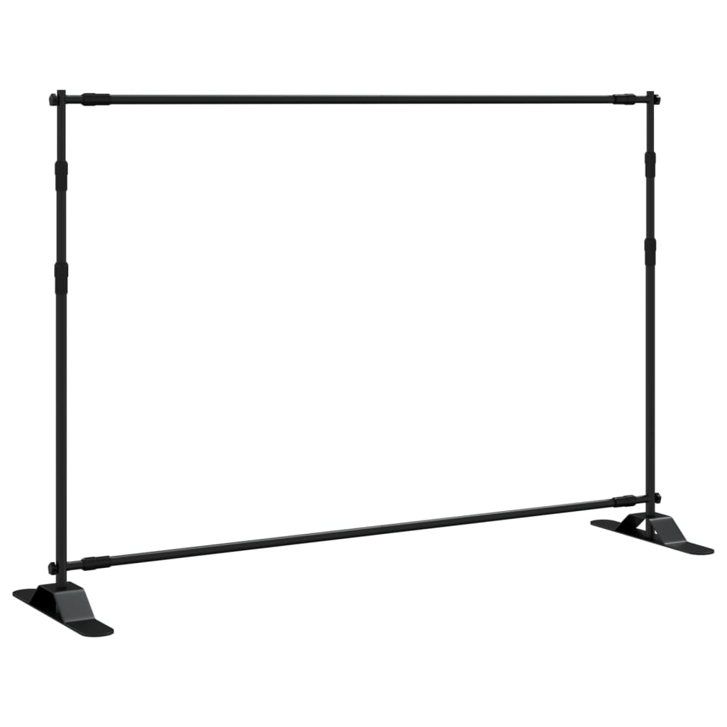 Achtergrondstandaard 305x243 cm staal zwart is nu te koop bij PeponiXL, paradijselijk wonen!