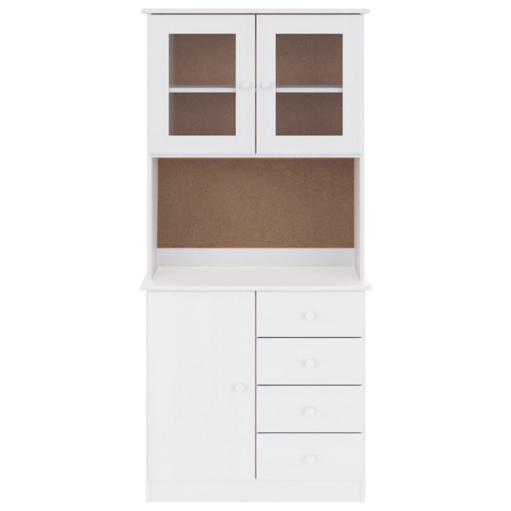 Hoge kast ALTA 77x35x165 cm massief grenenhout wit is nu te koop bij PeponiXL, paradijselijk wonen!
