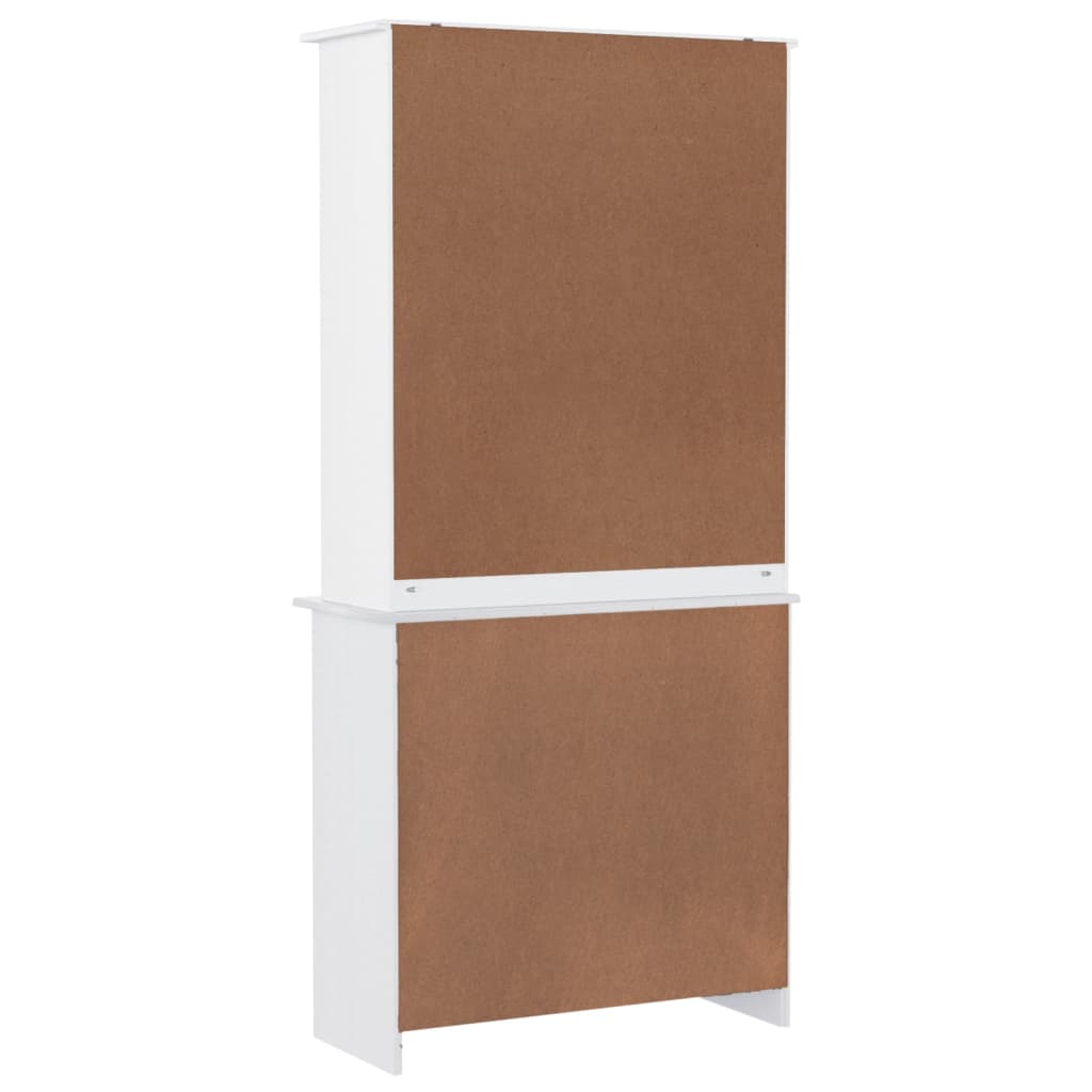 Hoge kast ALTA 77x35x165 cm massief grenenhout wit is nu te koop bij PeponiXL, paradijselijk wonen!