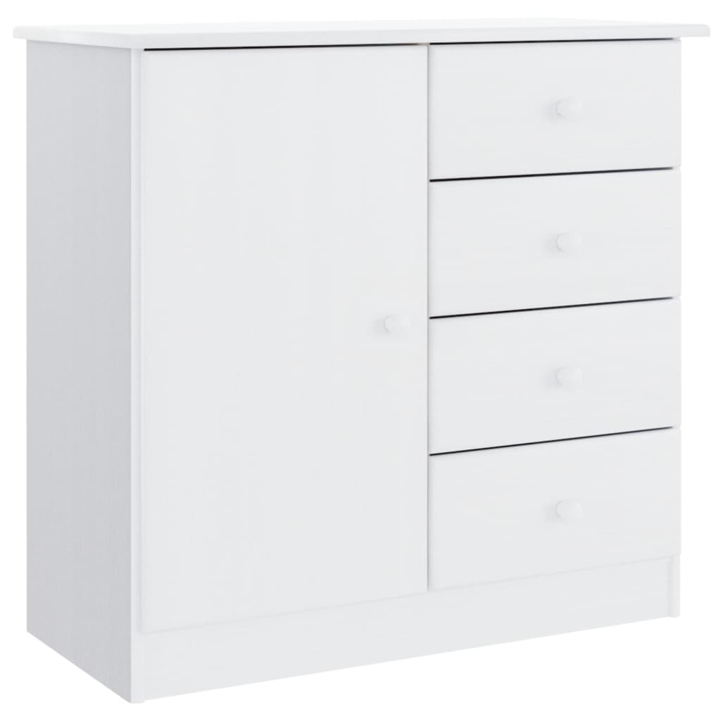 Hoge kast ALTA 77x35x165 cm massief grenenhout wit is nu te koop bij PeponiXL, paradijselijk wonen!