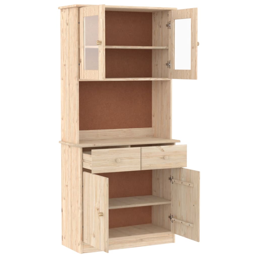 Hoge kast ALTA 77x35x165 cm massief grenenhout is nu te koop bij PeponiXL, paradijselijk wonen!