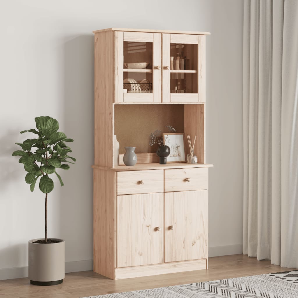 Hoge kast ALTA 77x35x165 cm massief grenenhout is nu te koop bij PeponiXL, paradijselijk wonen!
