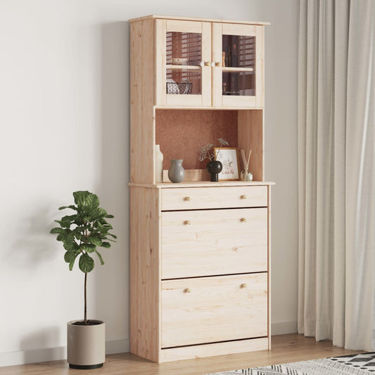 Hoge kast ALTA 77x35x188 cm massief grenenhout is nu te koop bij PeponiXL, paradijselijk wonen!