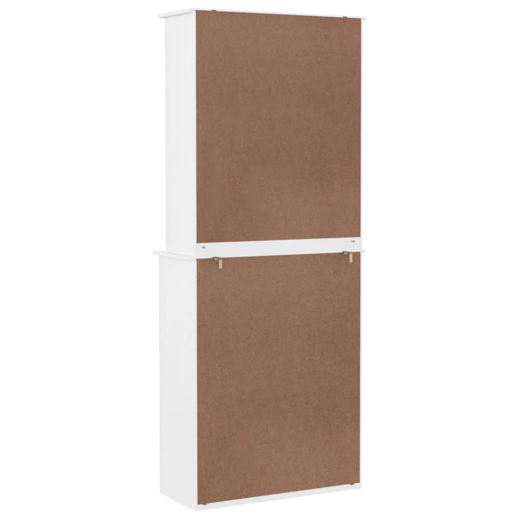 Hoge kast ALTA 77x35x188 cm massief grenenhout wit is nu te koop bij PeponiXL, paradijselijk wonen!