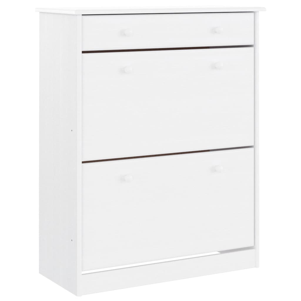 Hoge kast ALTA 77x35x188 cm massief grenenhout wit is nu te koop bij PeponiXL, paradijselijk wonen!