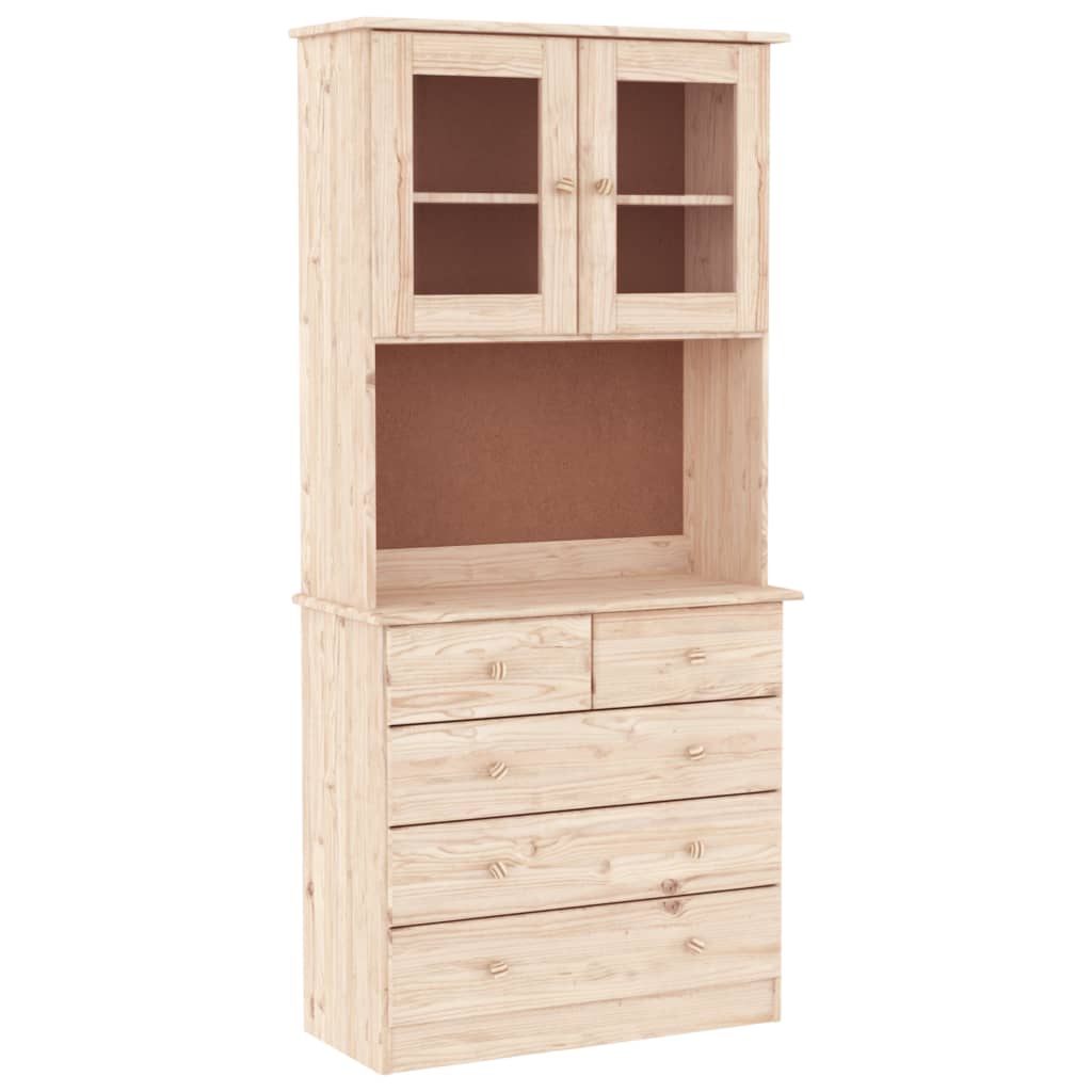 Hoge kast ALTA 77x35x165 cm massief grenenhout is nu te koop bij PeponiXL, paradijselijk wonen!