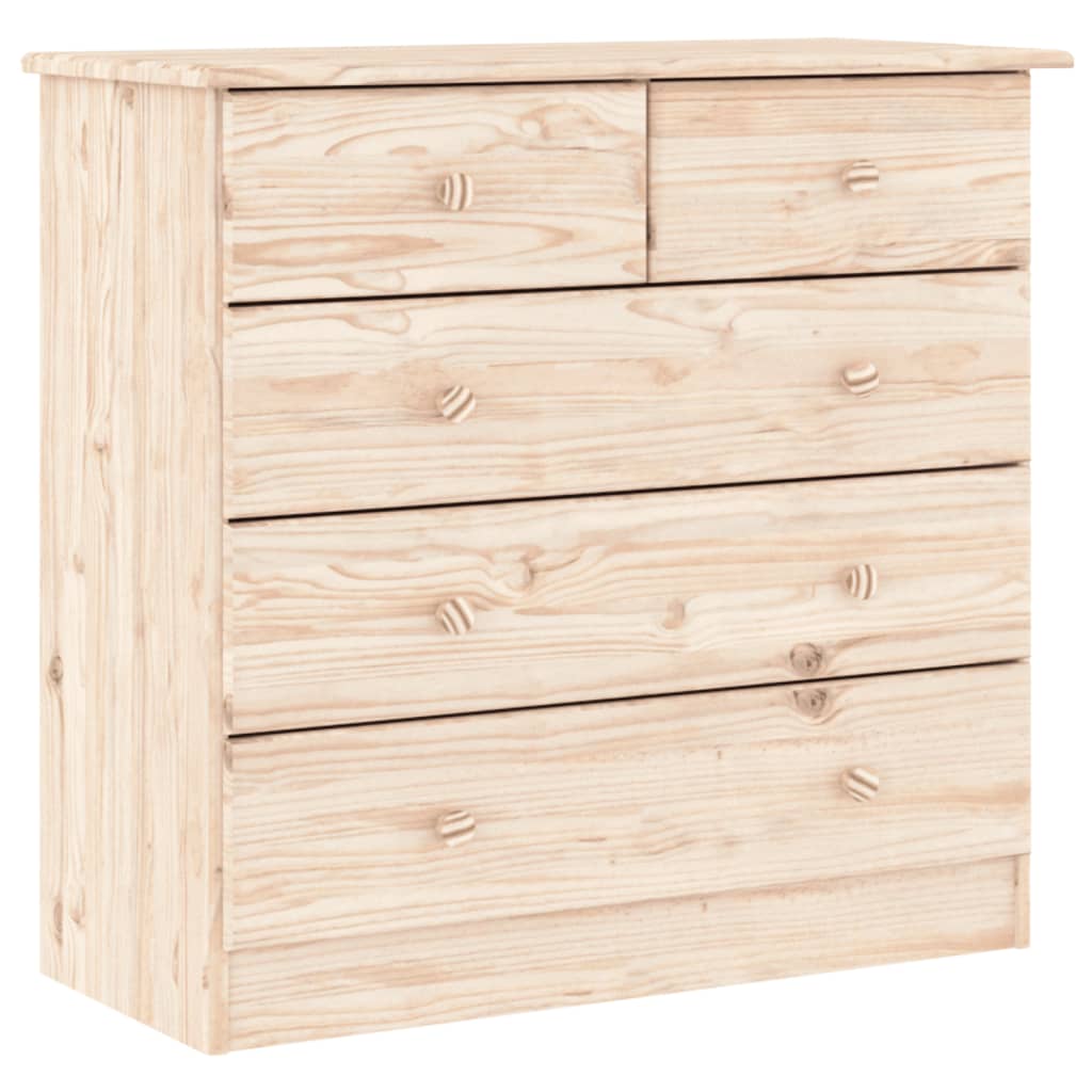 Hoge kast ALTA 77x35x165 cm massief grenenhout is nu te koop bij PeponiXL, paradijselijk wonen!