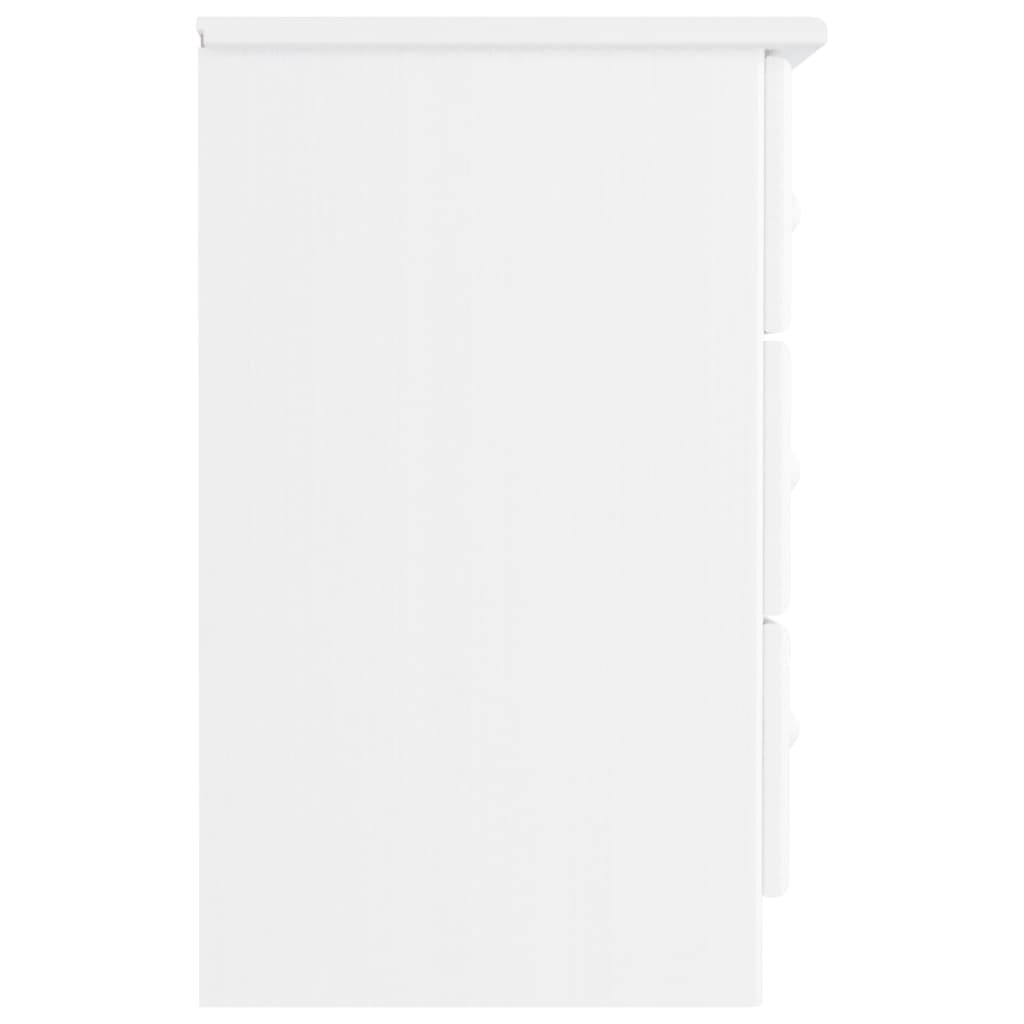 Nachtkastje ALTA 41x35x55,5 cm massief grenenhout wit is nu te koop bij PeponiXL, paradijselijk wonen!