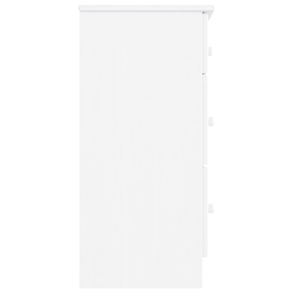 Ladekast ALTA 112x35x73 cm massief grenenhout wit is nu te koop bij PeponiXL, paradijselijk wonen!
