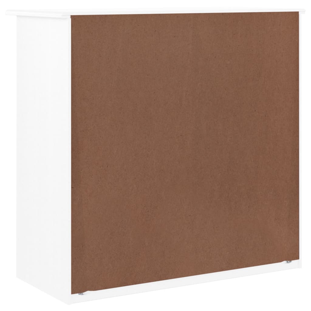 Ladekast ALTA 77x35x73 cm massief grenenhout wit is nu te koop bij PeponiXL, paradijselijk wonen!