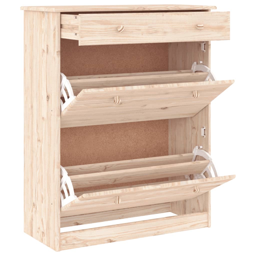 Schoenenkast ALTA 77x35x96 cm massief grenenhout is nu te koop bij PeponiXL, paradijselijk wonen!