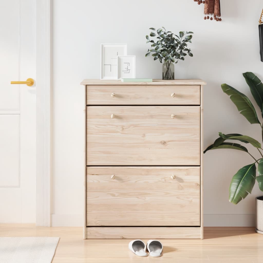 Schoenenkast ALTA 77x35x96 cm massief grenenhout is nu te koop bij PeponiXL, paradijselijk wonen!