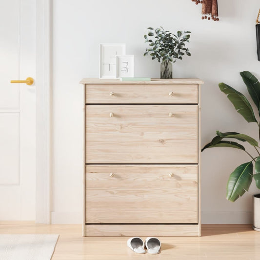 Schoenenkast ALTA 77x35x96 cm massief grenenhout is nu te koop bij PeponiXL, paradijselijk wonen!