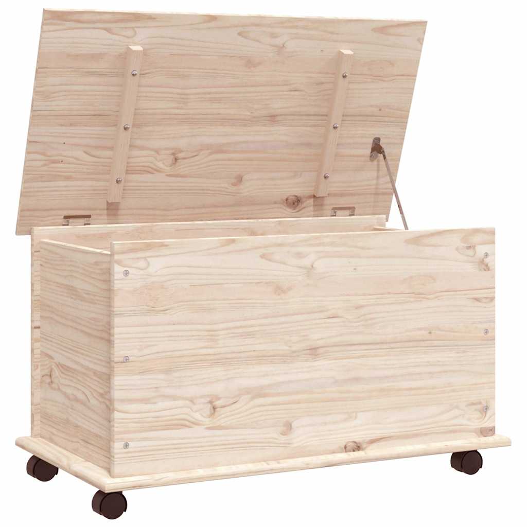 Opbergkist met wielen ALTA 73x39,5x43 cm massief grenenhout is nu te koop bij PeponiXL, paradijselijk wonen!
