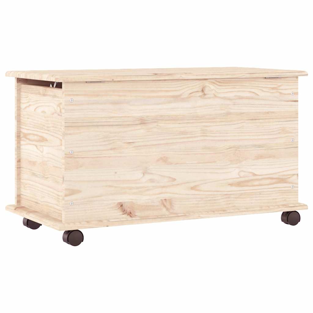 Opbergkist met wielen ALTA 73x39,5x43 cm massief grenenhout is nu te koop bij PeponiXL, paradijselijk wonen!