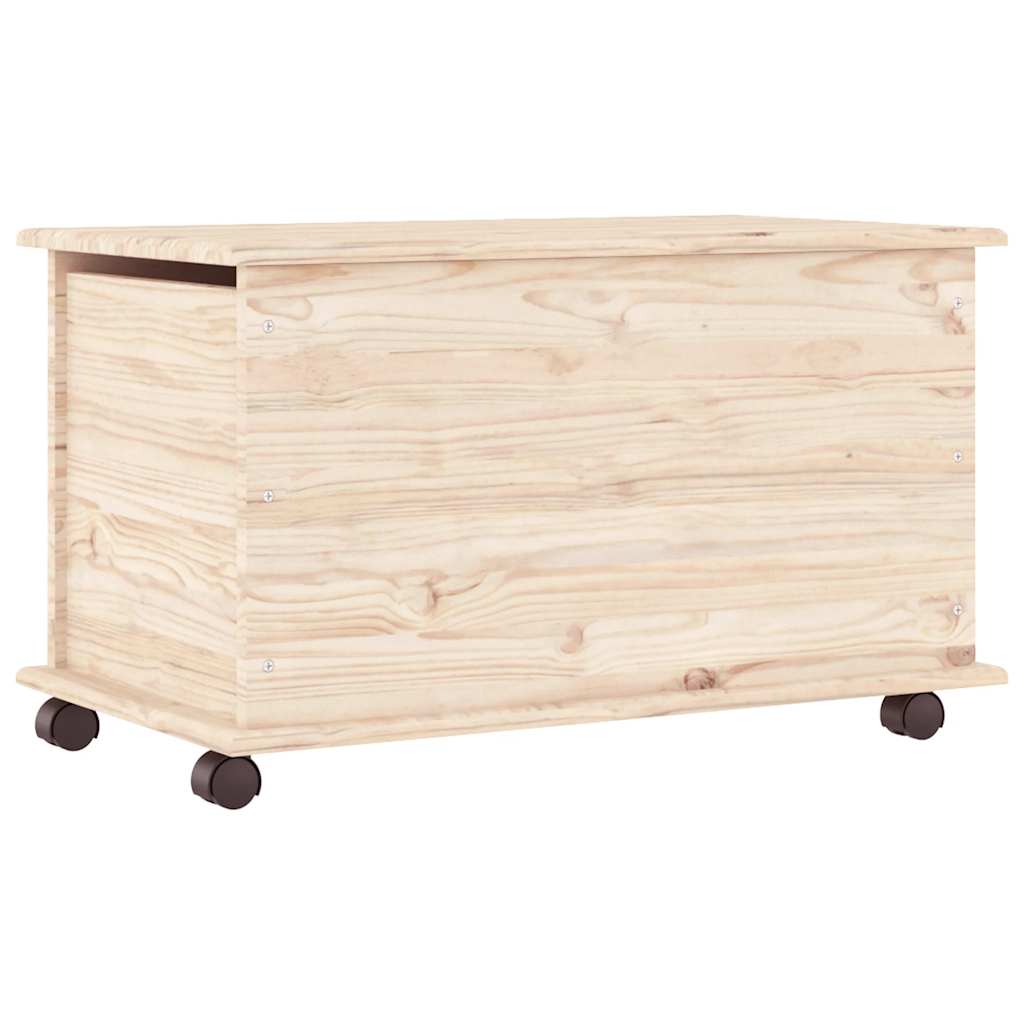Opbergkist met wielen ALTA 73x39,5x43 cm massief grenenhout is nu te koop bij PeponiXL, paradijselijk wonen!