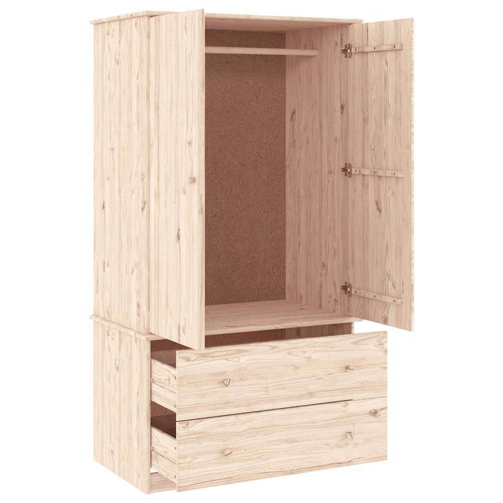 Kledingkast ALTA 90x55x170 cm massief grenenhout is nu te koop bij PeponiXL, paradijselijk wonen!