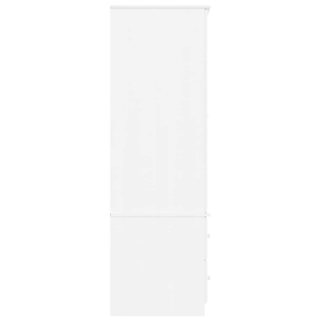 Kledingkast ALTA 90x55x170 cm massief grenenhout wit is nu te koop bij PeponiXL, paradijselijk wonen!