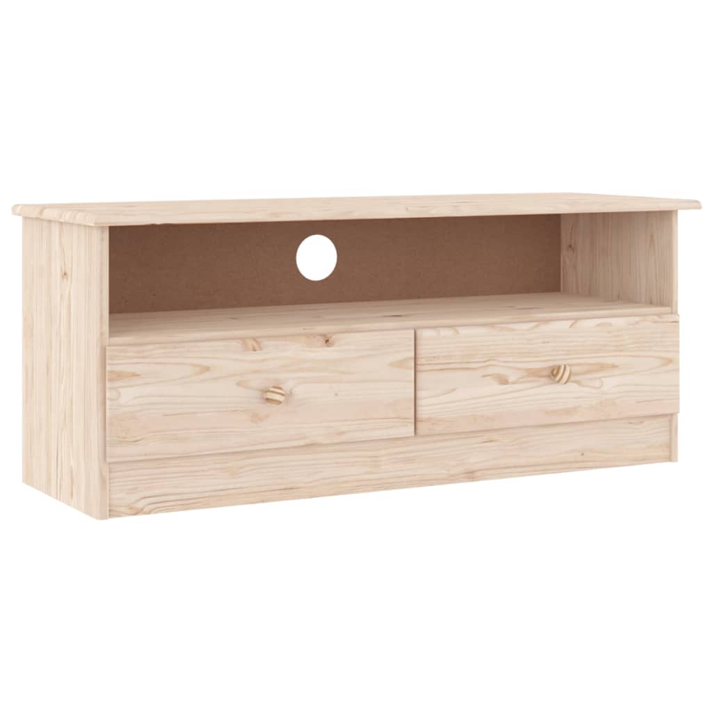 TV-meubel met lades ALTA 100x35x41 cm massief grenenhout is nu te koop bij PeponiXL, paradijselijk wonen!