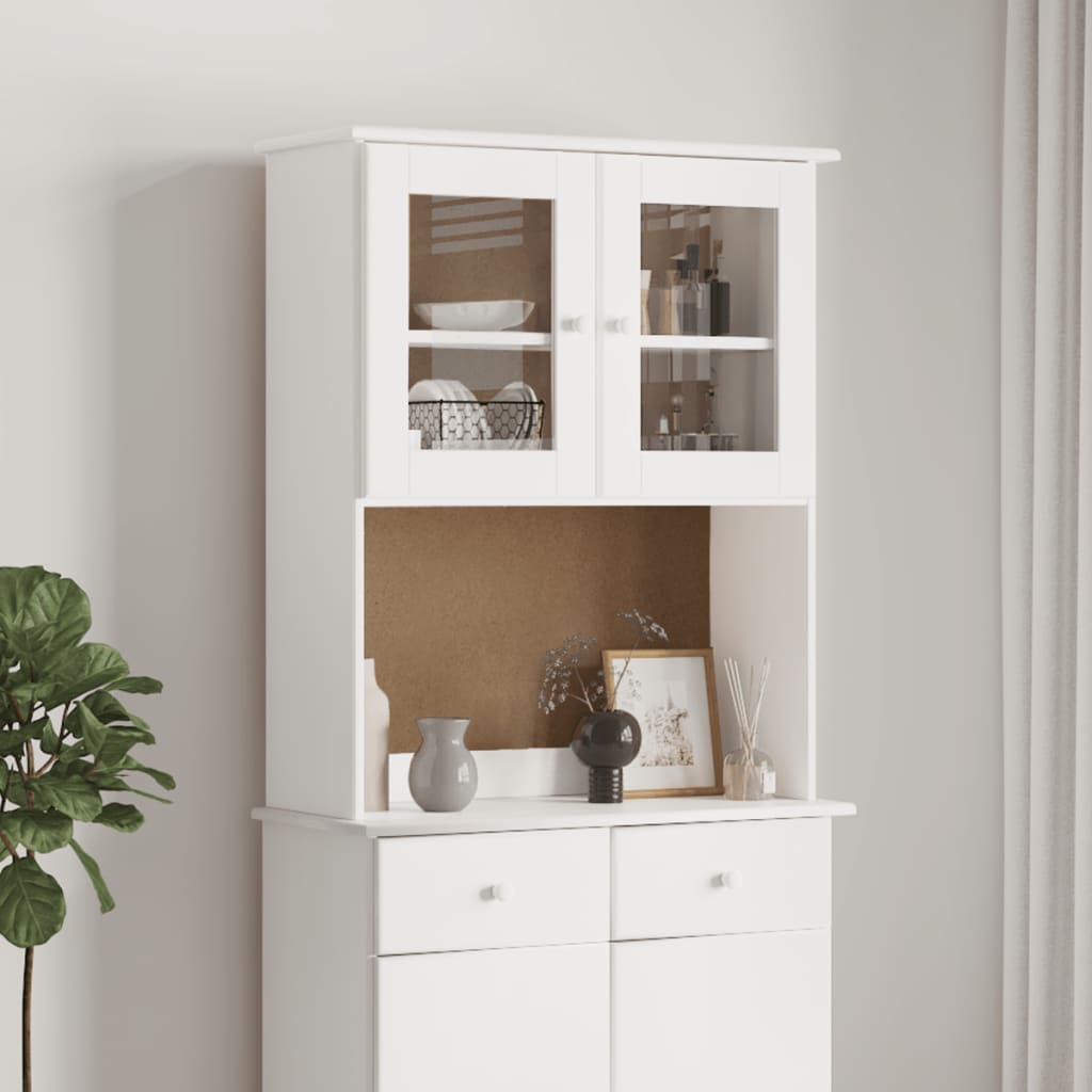 Opzetkast ALTA 77x30x92 cm massief grenenhout wit is nu te koop bij PeponiXL, paradijselijk wonen!