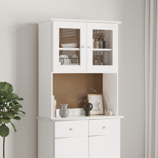 Opzetkast ALTA 77x30x92 cm massief grenenhout wit is nu te koop bij PeponiXL, paradijselijk wonen!