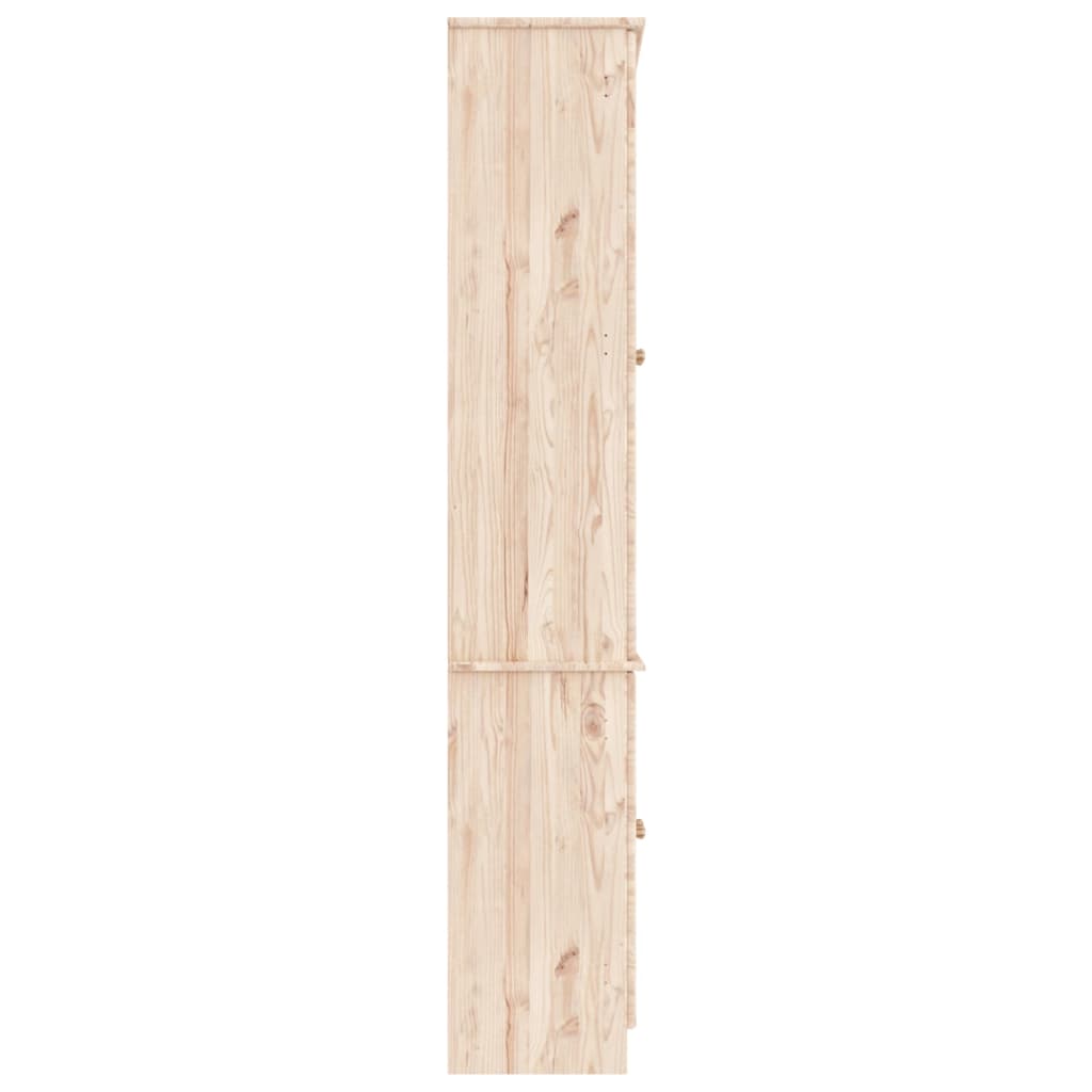 Vitrinekast ALTA 77x35x186,5 cm massief grenenhout is nu te koop bij PeponiXL, paradijselijk wonen!