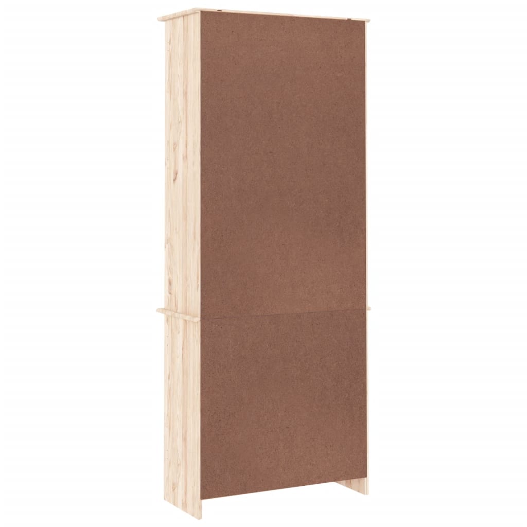Vitrinekast ALTA 77x35x186,5 cm massief grenenhout is nu te koop bij PeponiXL, paradijselijk wonen!