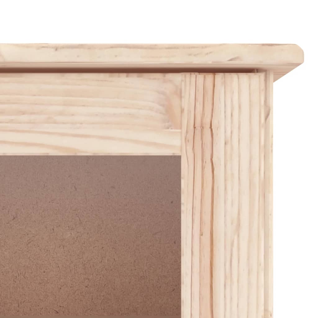 Vitrinekast ALTA 77x35x186,5 cm massief grenenhout is nu te koop bij PeponiXL, paradijselijk wonen!