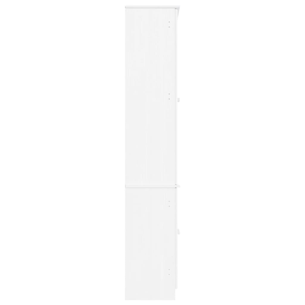 Vitrinekast ALTA 77x35x186,5 cm massief grenenhout wit is nu te koop bij PeponiXL, paradijselijk wonen!