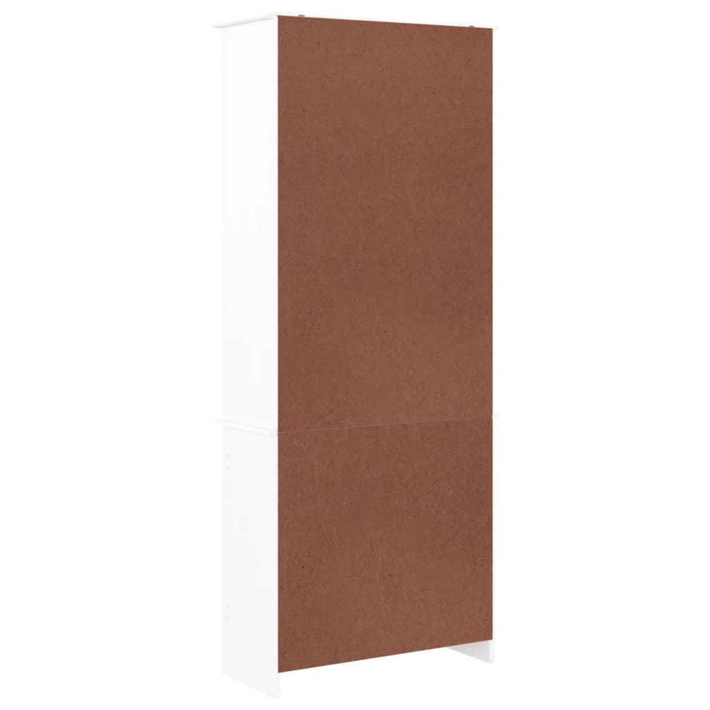Vitrinekast ALTA 77x35x186,5 cm massief grenenhout wit is nu te koop bij PeponiXL, paradijselijk wonen!