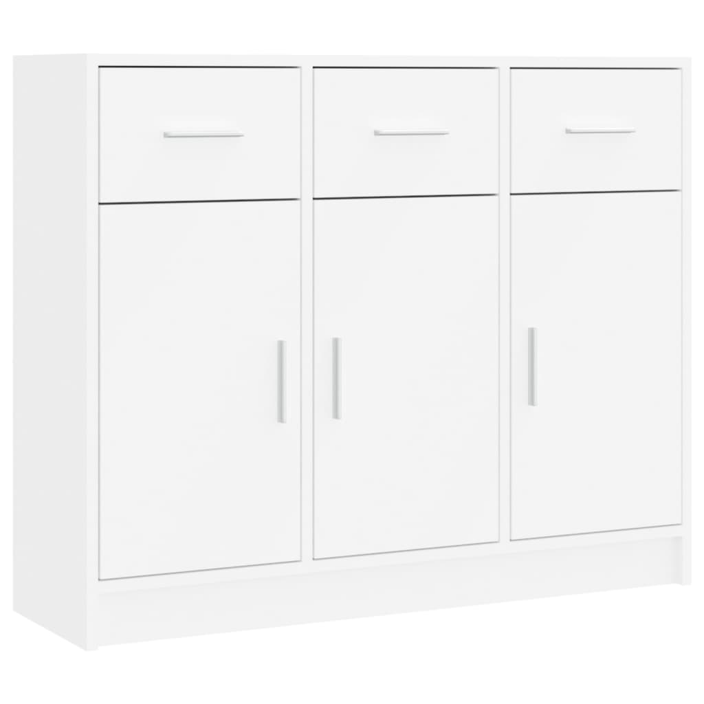 Dressoir Wit 91x28x75 cm Bewerkt Hout is nu te koop bij PeponiXL, paradijselijk wonen!