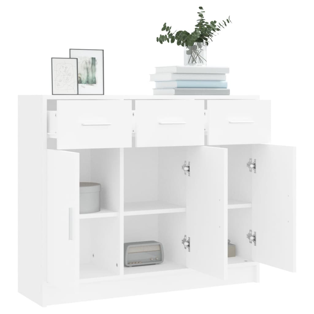 Dressoir Wit 91x28x75 cm Bewerkt Hout is nu te koop bij PeponiXL, paradijselijk wonen!