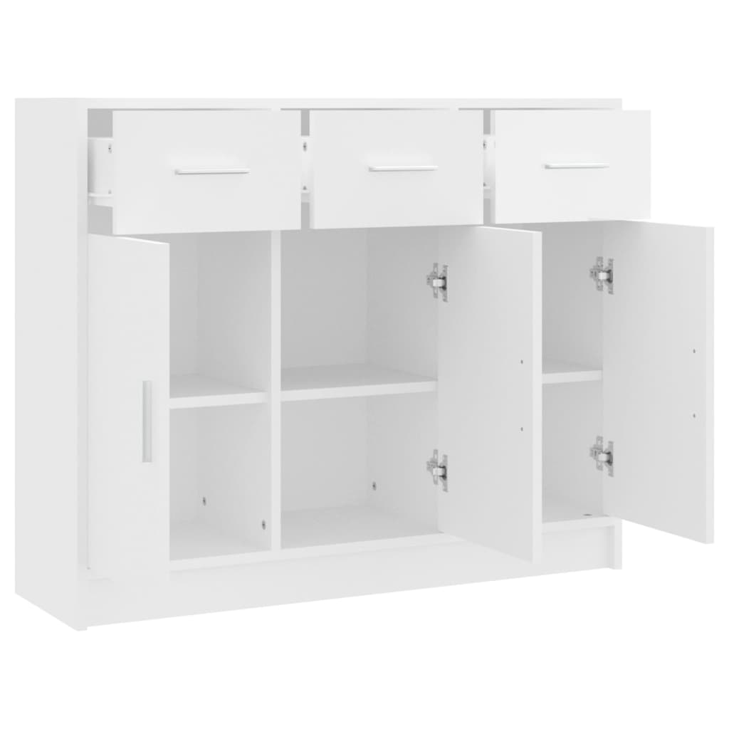 Dressoir Wit 91x28x75 cm Bewerkt Hout is nu te koop bij PeponiXL, paradijselijk wonen!