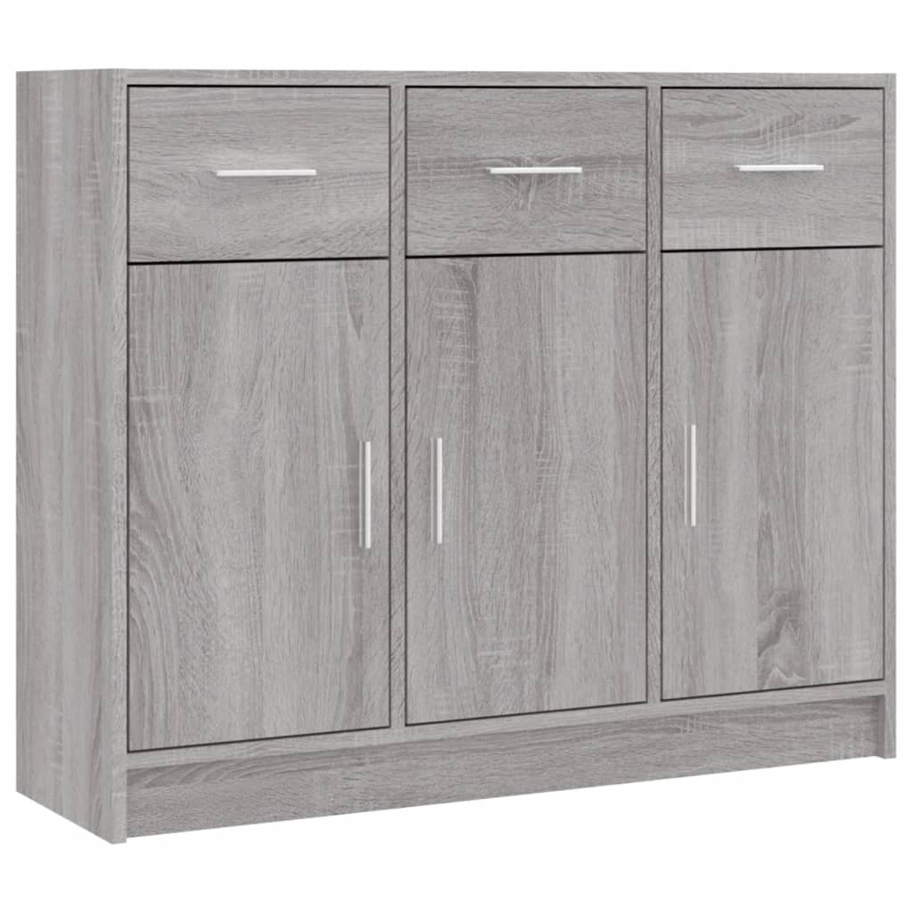 Dressoir 91x28x75 cm bewerkt hout grijs sonoma eikenkleurig is nu te koop bij PeponiXL, paradijselijk wonen!