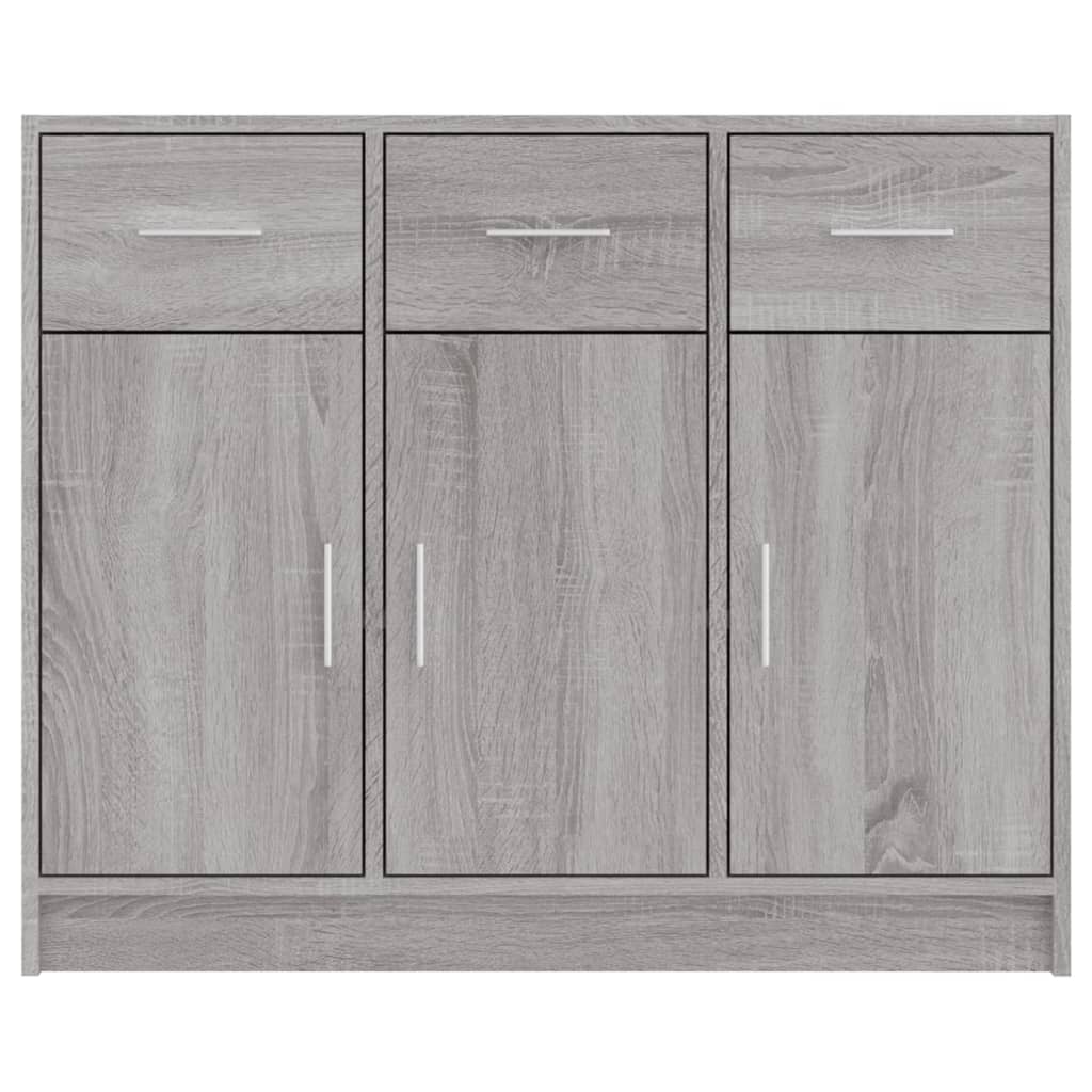 Dressoir 91x28x75 cm bewerkt hout grijs sonoma eikenkleurig is nu te koop bij PeponiXL, paradijselijk wonen!