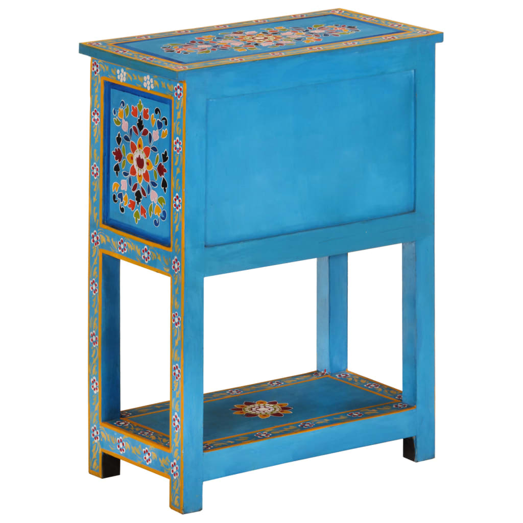 Dressoir 55x30x76 cm massief mangohout turquoise is nu te koop bij PeponiXL, paradijselijk wonen!