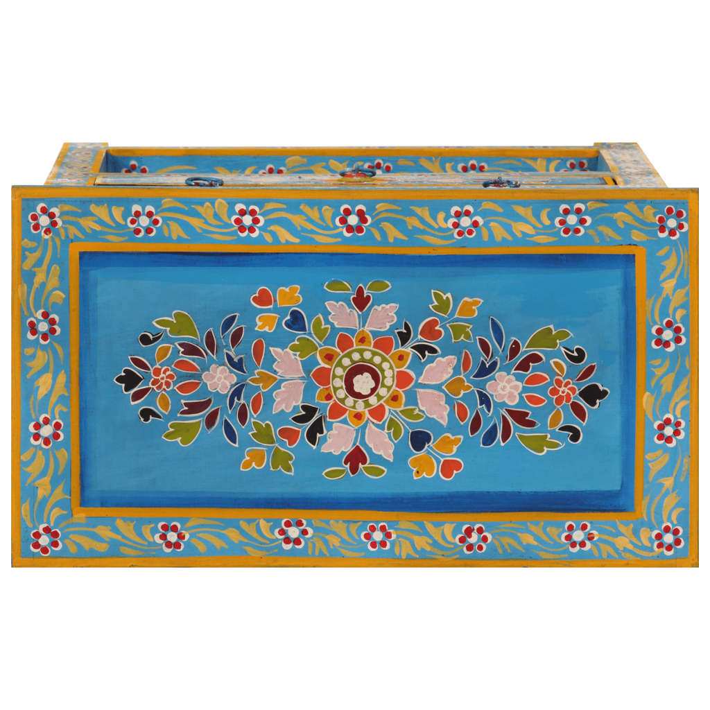 Dressoir 55x30x76 cm massief mangohout turquoise is nu te koop bij PeponiXL, paradijselijk wonen!