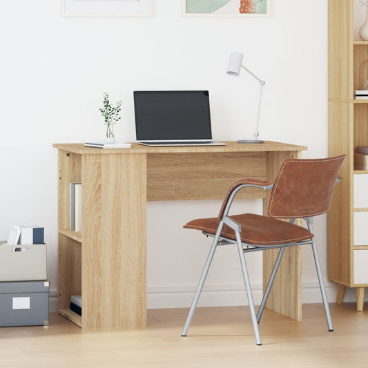 Bureau 100x55x75 cm bewerkt hout sonoma eikenkleurig is nu te koop bij PeponiXL, paradijselijk wonen!