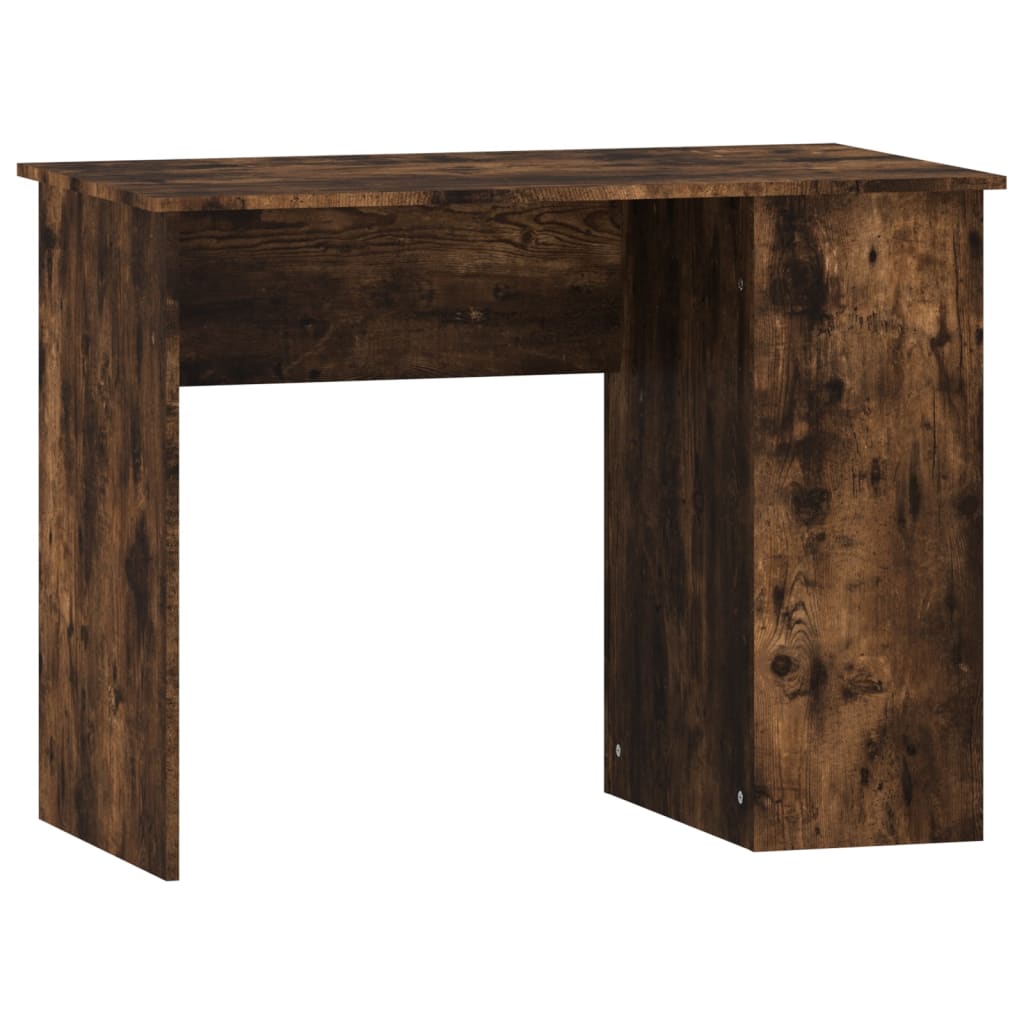Bureau 100x55x75 cm bewerkt hout gerookt eikenkleurig is nu te koop bij PeponiXL, paradijselijk wonen!