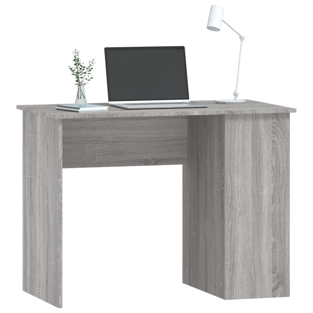 Bureau 100x55x75 cm bewerkt hout grijs sonoma eikenkleurig is nu te koop bij PeponiXL, paradijselijk wonen!