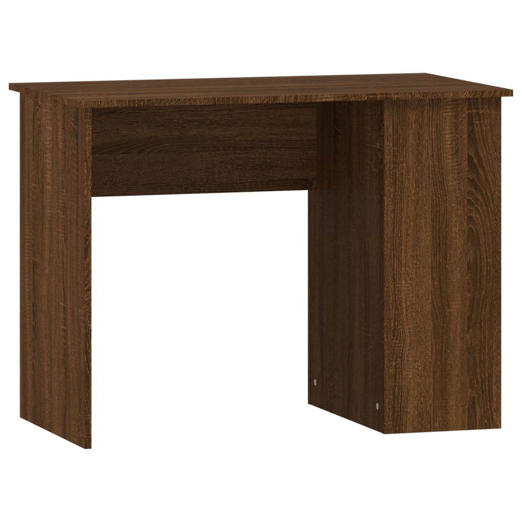 Bureau 100x55x75 cm bewerkt hout bruin eikenkleur is nu te koop bij PeponiXL, paradijselijk wonen!
