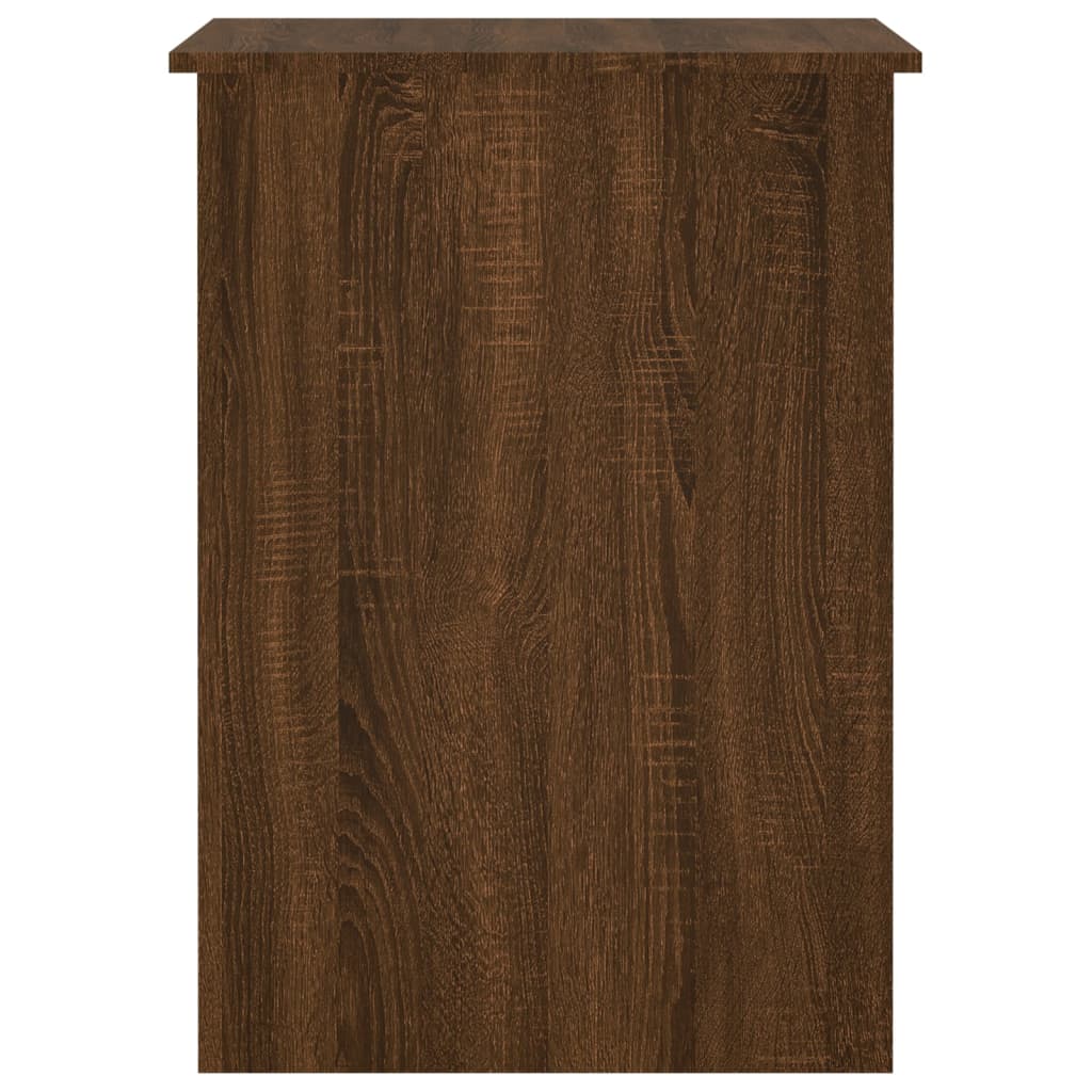 Bureau 100x55x75 cm bewerkt hout bruin eikenkleur is nu te koop bij PeponiXL, paradijselijk wonen!