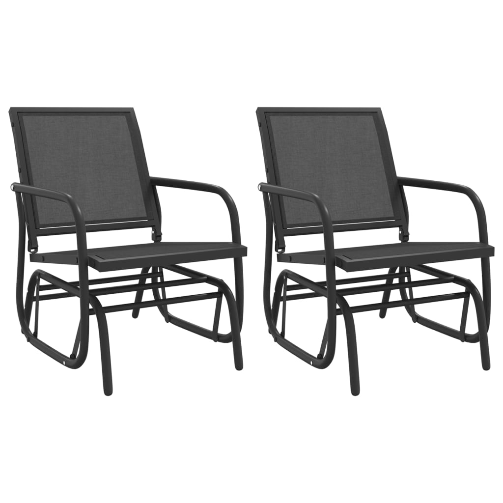 3-delige Loungeset schommel aluminium textileen zwart is nu te koop bij PeponiXL, paradijselijk wonen!