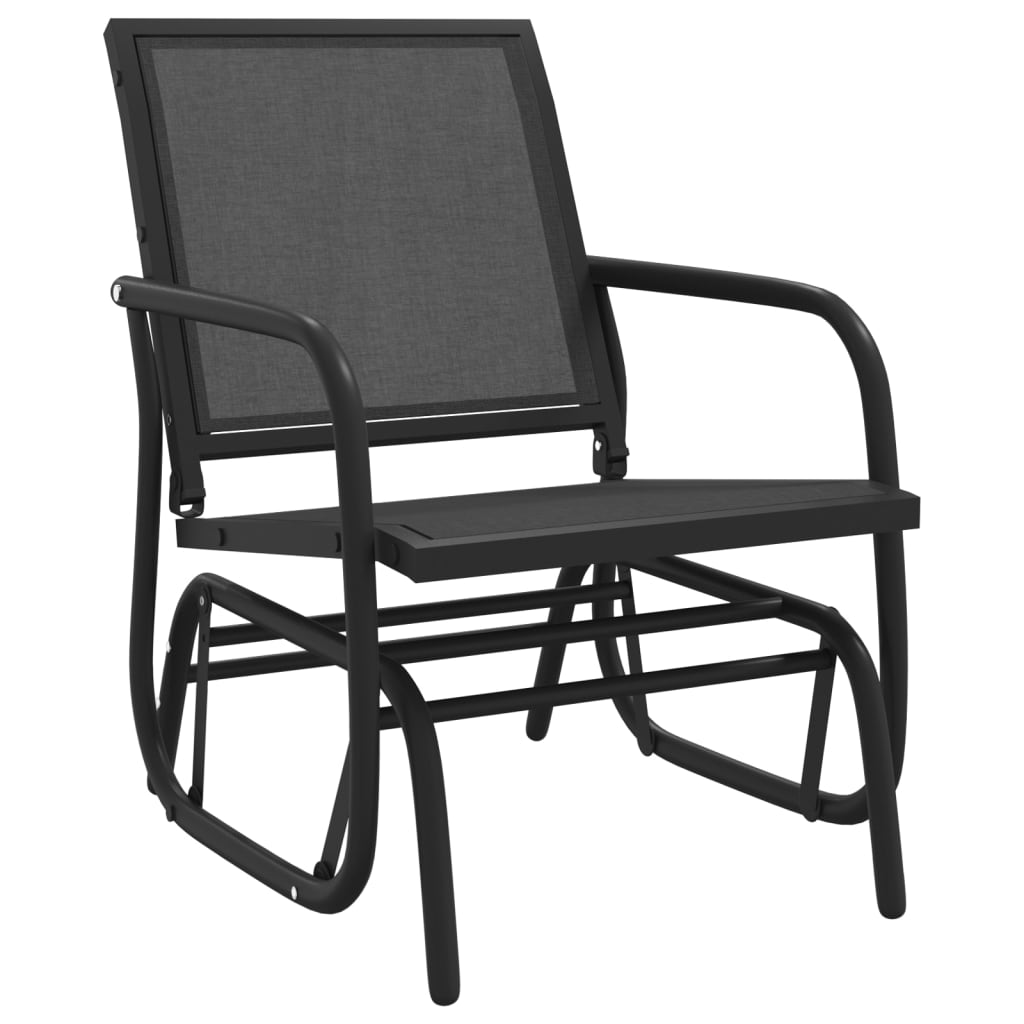 3-delige Loungeset schommel aluminium textileen zwart is nu te koop bij PeponiXL, paradijselijk wonen!