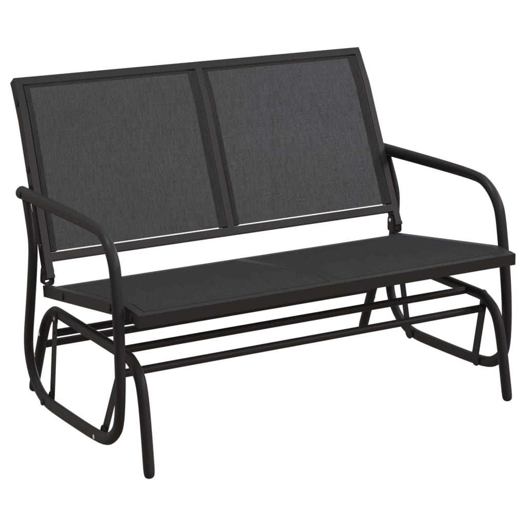 3-delige Loungeset schommel aluminium textileen zwart is nu te koop bij PeponiXL, paradijselijk wonen!